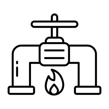 Gaz boru hattının mükemmel tasarım simgesi