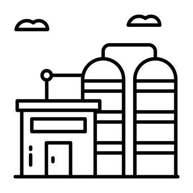 Petrol rafinerisinin mükemmel tasarım ikonu 