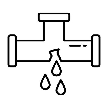 Boru sızıntısının modern tasarım simgesi 