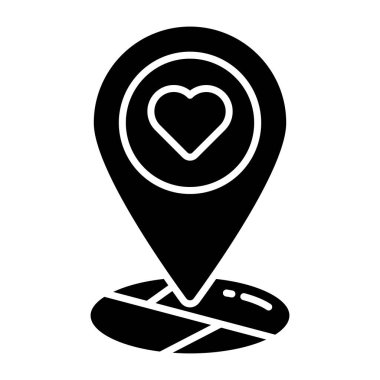 Favori konumun yaratıcı tasarım simgesi 