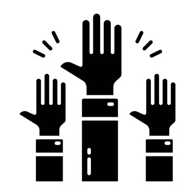 Gönüllünün kavramsal katı tasarım simgesi 