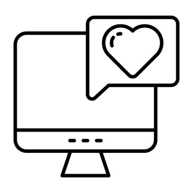 Romantik sohbetin mükemmel tasarım simgesi