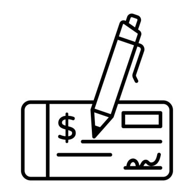 Vector design of cheque writing
