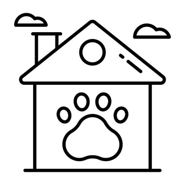 Hayvan barınağının moda tasarım ikonu 