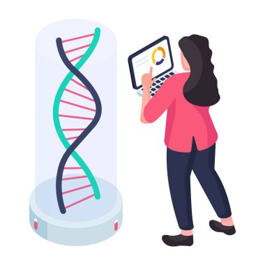 İzometrik dizaynda DNA çizimi