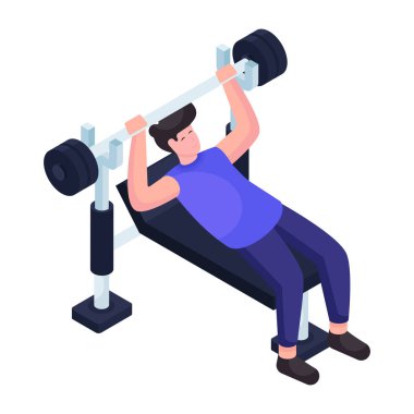 Ağırlık kaldırmanın trend bir vektör tasarımı 