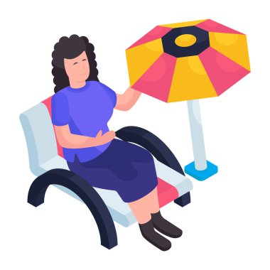 Güverte sandalyesinin modern tasarım çizimi 