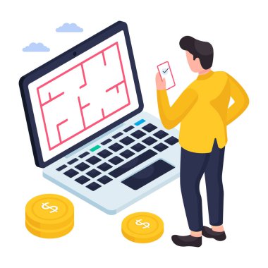 Çevrimiçi plan illüstrasyonunun kaliteli indirilmesi 