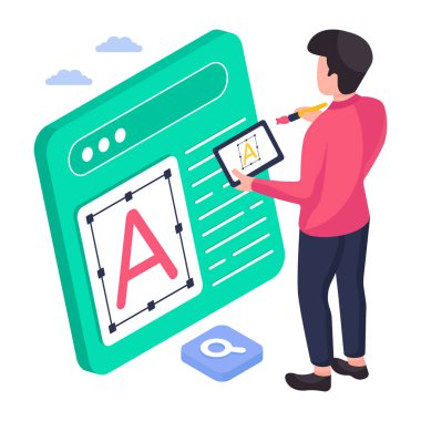 Grafik tasarımcısının renkli tasarım çizimi 