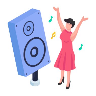 Dans partisinin yaratıcı tasarım çizimi 