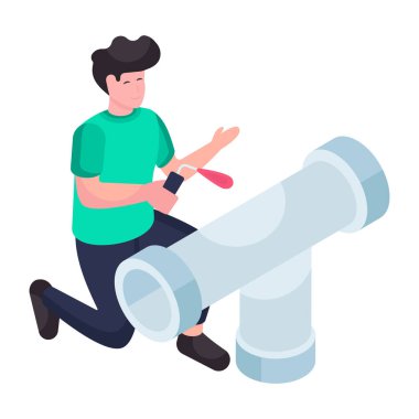 Mekaniğin yaratıcı tasarım illüstrasyonu 