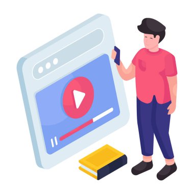 Web videosunun eşsiz tasarım çizimi 