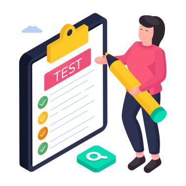 Sınav için modern tasarım çizimi