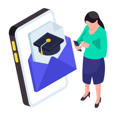 Düzenlenebilir eğitim postası tasarımı çizimi