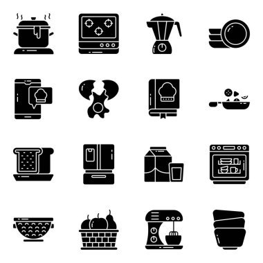 Mutfak Araçları Som Simgeleri