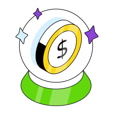 İş tahminlerinin yaratıcı tasarım simgesi 