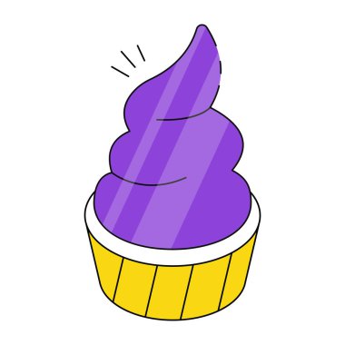 Dondurma kabı simgesi, düzenlenebilir vektör