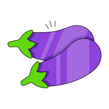 Modern patlıcan tasarımı simgesi