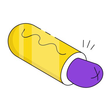 Benzersiz bir sosis tasarım ikonu