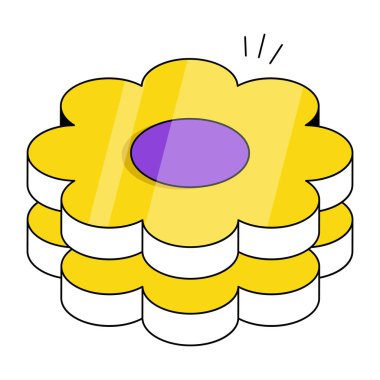 Kremalı bisküvinin düzenlenebilir tasarım simgesi