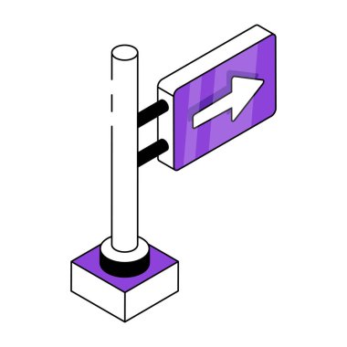 İleri yol tahtasının mükemmel tasarım simgesi