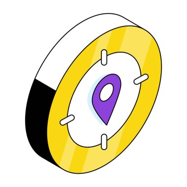 Unique design icon of location target 