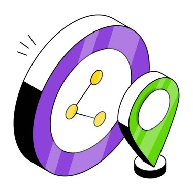 Paylaşım konumunun simge tasarımı 