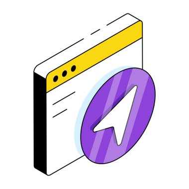 Navigasyon okunun yaratıcı tasarım simgesi 