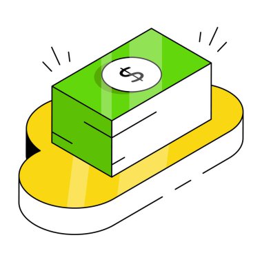 Bulut kazancının son moda vektör tasarımı