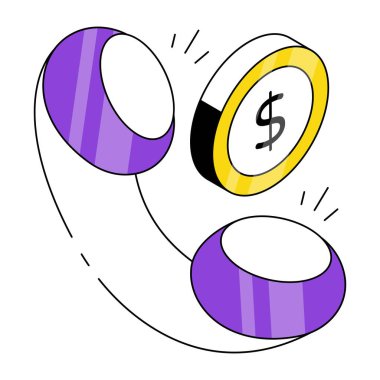 Finansal çağrının eşsiz bir tasarım simgesi