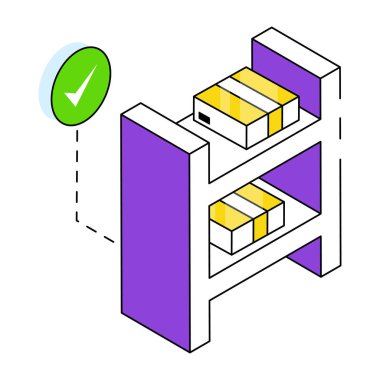Parsel raflarının premimium indirme simgesi