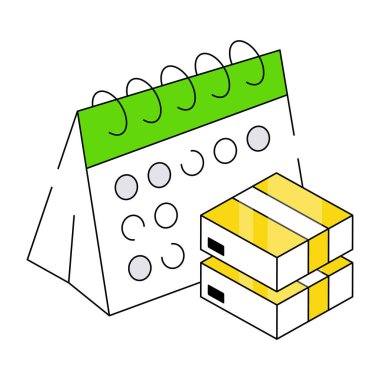 Perfect design icon of parcel schedule