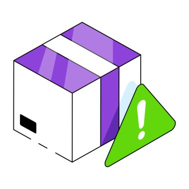 Uyarı işaretli karton, paket hatası kavramı