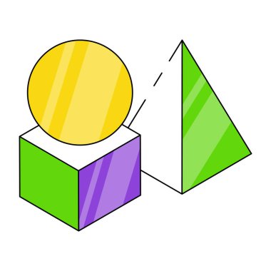      Matematik şekilleri, geometrik şekiller konsept simgesi