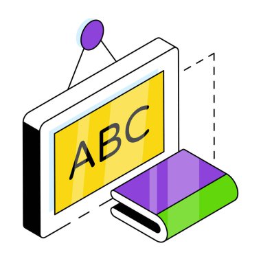 İngilizce sınıfının güzel bir tasarım simgesi