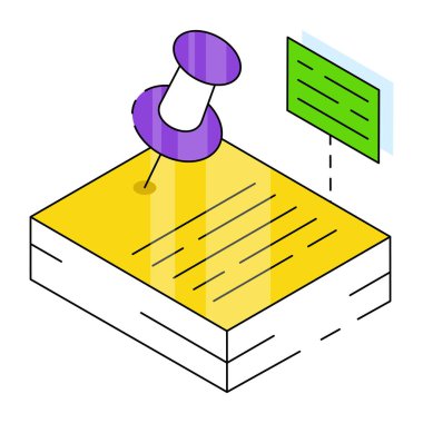 Pulpin belgesinin modern tasarım simgesi 