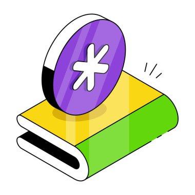 Tıp kitabının eşsiz bir tasarım simgesi.