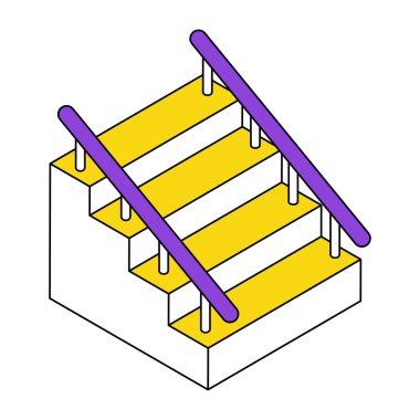 Merdivenlerin yaratıcı tasarım simgesi