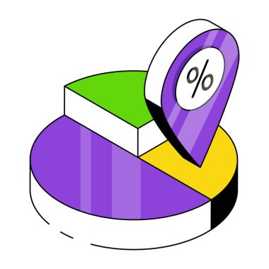 İndirim grafiğinin yaratıcı tasarım simgesi 