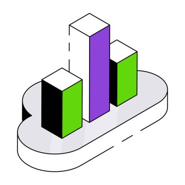 Bulut istatistiklerinin düzenlenebilir tasarım simgesi 