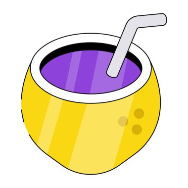 Hindistan cevizi suyunun modern tasarım simgesi