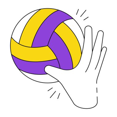 Voleybol için düzenlenebilir tasarım simgesi 