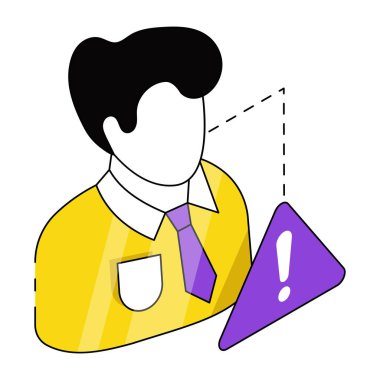 Kullanıcı hatasının kavramsal izometrik tasarım simgesi 