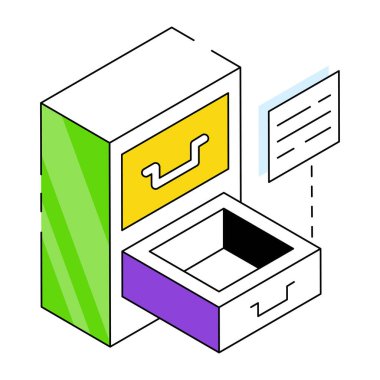 Çekmeceler için bir simge tasarımı 