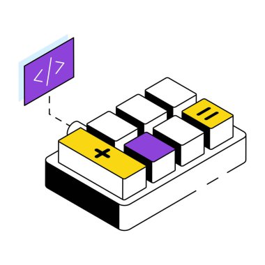 Mobil kodlamanın son moda vektör tasarımı 