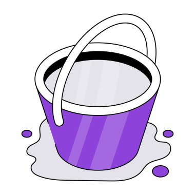 An icon design of bucket 