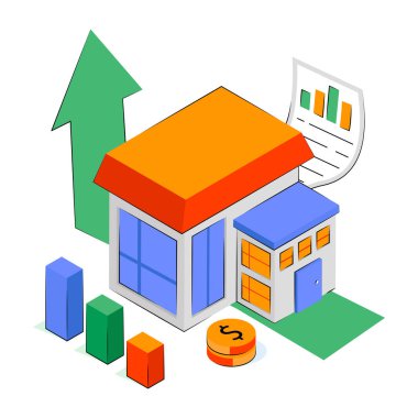 Mülkiyet analizlerinin bir illüstrasyon tasarımı