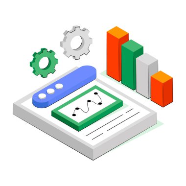  Web istatistiklerinin modern tasarım çizimi 