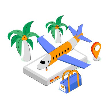 Mobil uçuş rezervasyonunun güzel bir tasarımı 