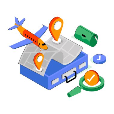 Uçuş takibinin düzenlenebilir tasarım çizimi 